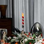 Led kaars ledcandle warmwit met lont roodwit gestreept candy, Hobby en Vrije tijd, Knutselen, Ophalen of Verzenden, Nieuw