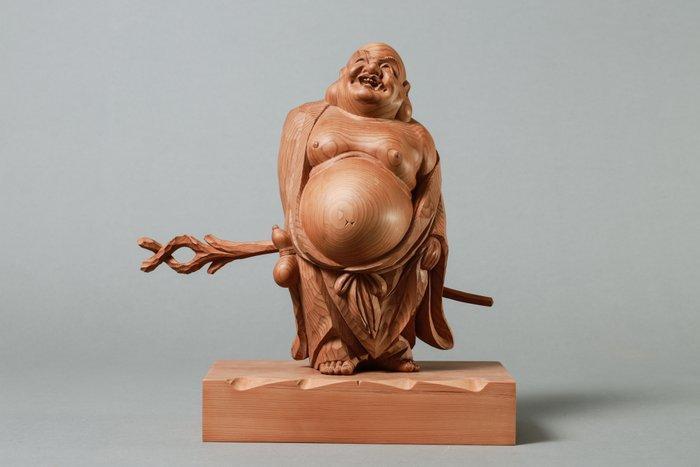 Statue of Moon-Viewing Laughing Buddha () – Ichii, Antiek en Kunst, Antiek | Overige Antiek