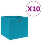 vidaXL Opbergboxen 10 st 28x28x28 cm nonwoven stof babyblauw, Huis en Inrichting, Verzenden, Nieuw