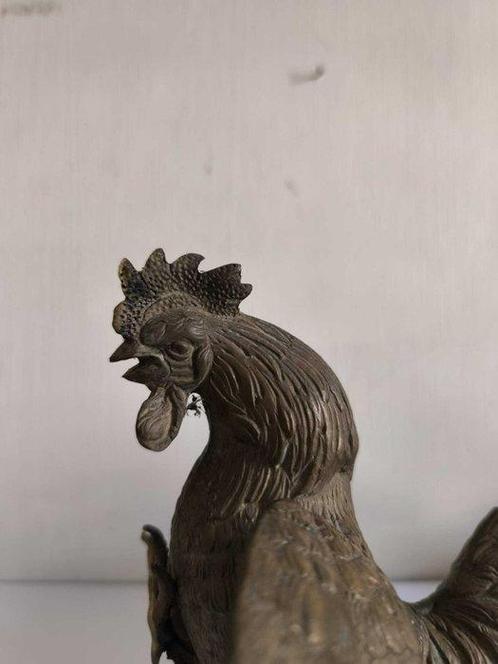Beeldje - Coppia di galli da combattimento (2) - Verguld, Antiek en Kunst, Curiosa en Brocante