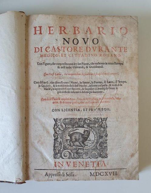 Castore Durante - Herbario novo [...] con figure, che, Antiek en Kunst, Antiek | Boeken en Bijbels