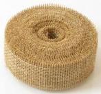 Jute band Naturel open structuur 5 cm rol 40 meter, Ophalen of Verzenden, Nieuw