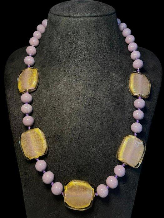 vetro di Murano - Halsketting - sommerso goud 24kt, Antiek en Kunst, Antiek | Glas en Kristal