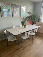 Vintage Formica tafel met 6 stoelen, Huis en Inrichting, Tafels | Eettafels, Nieuw