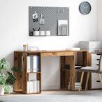 vidaXL Bureau met Opslag Oud hout 130 x 50,5 x 75 cm Bewerkt, Verzenden, Nieuw