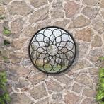 vidaXL Tuinspiegel rond 60x3 cm ijzer zwart, Huis en Inrichting, Woonaccessoires | Spiegels, Verzenden, Nieuw