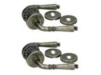 Veiling - 2x Yale deurklinkset op rozet 50mm oud zilver Line, Nieuw