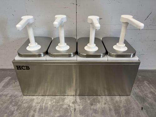 HCB RVS Dubbele Sauzenbar Sauspomp Sausdispenser 4 x 2 liter, Zakelijke goederen, Horeca | Keukenapparatuur, Nieuw in verpakking
