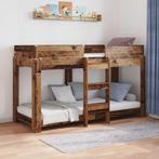 vidaXL Bunk Bed voor Kinderen Oudhout 75 x 190 cm Bewerkt, Verzenden, Nieuw, Bruin, Hout