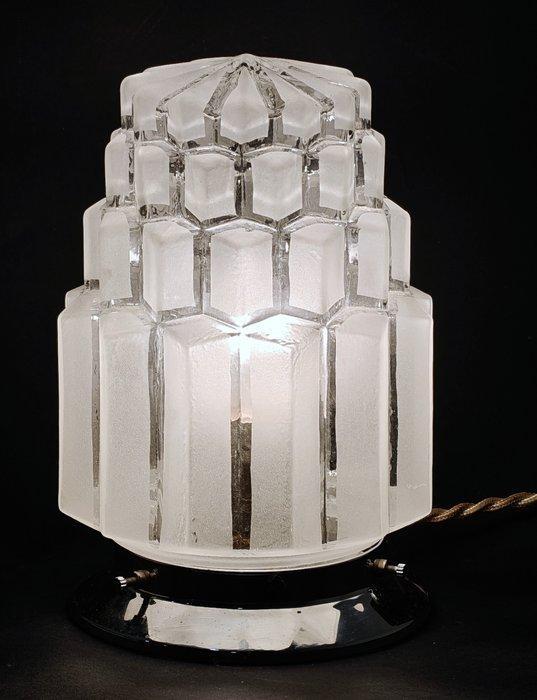 Tafellamp - wolkenkrabber - Glas, Metaal, Antiek en Kunst, Kunst | Designobjecten