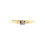 Gouden solitair ring met diamant 14 krt* nieuw, Verzenden, Zo goed als nieuw, Wit, Goud
