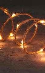 Ledstring Jute 2 meter 40 leds Classic 2xAA, Ophalen of Verzenden, Nieuw