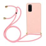 Galaxy S21 FE Crossbody TPU Hoesje met Koord Roze, Telecommunicatie, Ophalen of Verzenden, Nieuw