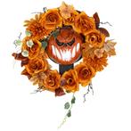 Halloween Krans, Griezelige Pompoen Ontwerp, Herfstbladeren,, Verzenden, Nieuw in verpakking