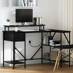 vidaXL Bureau Zwart eiken 120 x 79 x 86.5 cm Bewerkt hout, Verzenden, Nieuw