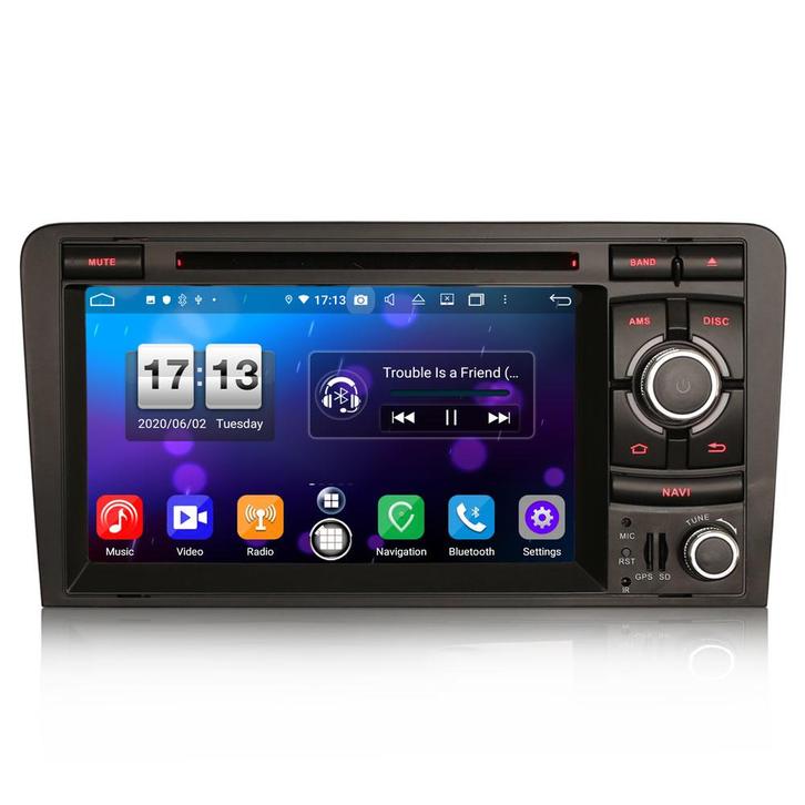 Audi A3 S3 RS3 | Android 10 CarPlay | 2003 t/m 2012, Auto diversen, Autoradio's, Nieuw, Ophalen of Verzenden