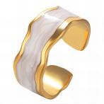 18K gold plated Stainless steel finger ring, Intensity, Sieraden, Tassen en Uiterlijk, Verzenden