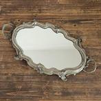 Dienblad - Glas, Legering - spiegelversierd