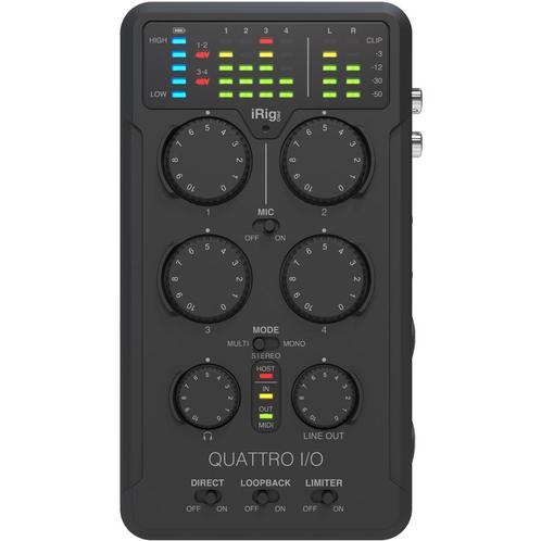 IK Multimedia iRig Pro Quattro I/O audio en MIDI interface, Audio, Tv en Foto, Professionele Audio-, Tv- en Video-apparatuur, Verzenden