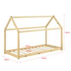 Kinderbed Netstal houten bed huisbed 80x160 cm houtkleurig, Kinderen en Baby's, Kinderkamer | Bedden, Verzenden, Nieuw