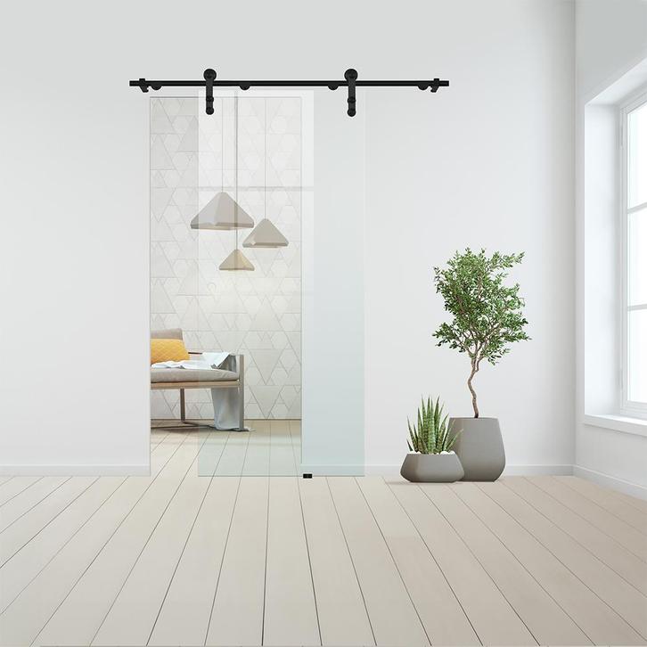 Glazen schuifdeur Sienna Zwart, Doe-het-zelf en Verbouw, Glas en Ramen, Nieuw, Ophalen of Verzenden