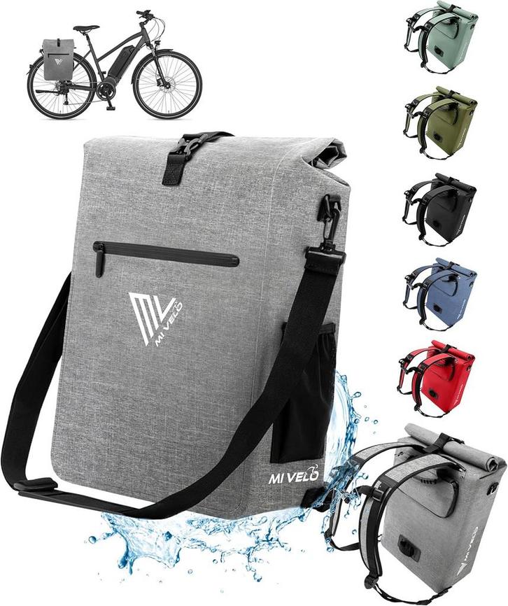 2dekans | MIVELO 3-in-1 Waterdichte Fietstas voor, Sieraden, Tassen en Uiterlijk, Tassen | Schoudertassen, Zwart, Zo goed als nieuw