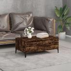 vidaXL Salontafel 90x50x36,5 cm bewerkt hout gerookt, 50 tot 100 cm, Verzenden, Nieuw, 50 tot 100 cm