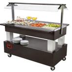 Buffet - salad bar, gekoeld, 4x gn 1/1-150 (wengé, Zakelijke goederen, Horeca | Keukenapparatuur, Verzenden, Nieuw in verpakking