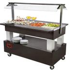 Buffet - salad bar, gekoeld, 4x gn 1/1-150 (wengé, Verzenden, Nieuw in verpakking