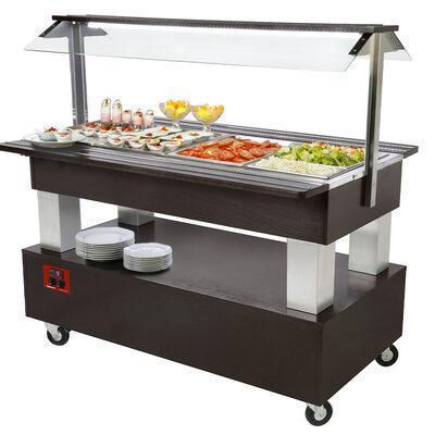 Buffet - salad bar, gekoeld, 4x gn 1/1-150 (wengé, Zakelijke goederen, Horeca | Keukenapparatuur, Nieuw in verpakking, Verzenden