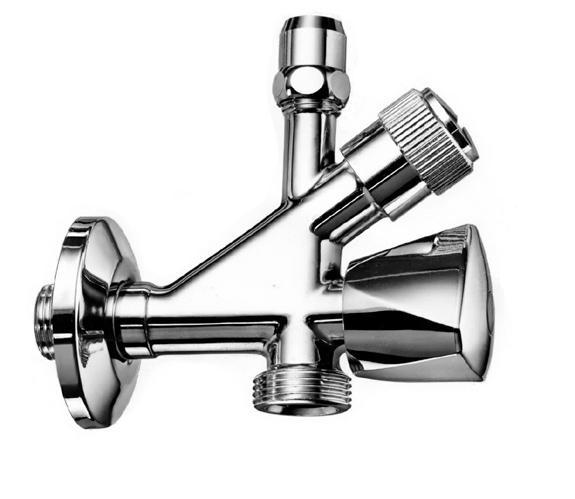 Raminex Combi-tapkraan met knopbediening en terugstroomklep, Doe-het-zelf en Verbouw, Buizen en Afvoer, Ophalen of Verzenden