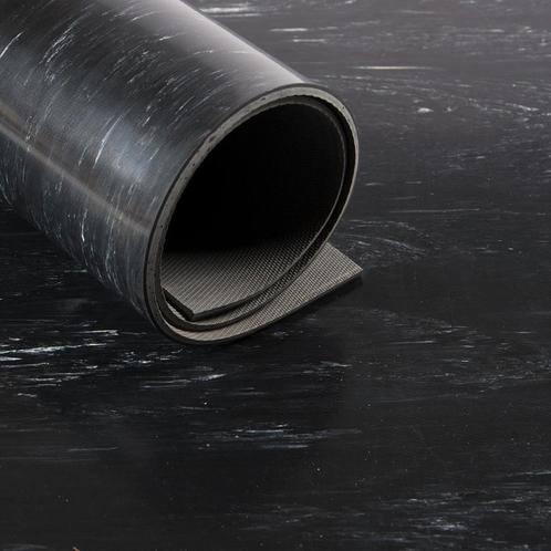 Rubber loper / rubbermat op rol - Marmerlook Zwart 3 mm -, Doe-het-zelf en Verbouw, Overige Doe-het-zelf en Verbouw, Verzenden