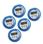 Set van 5 digitale timers, kookwekkers (alarmklok) blauw, Ophalen of Verzenden, Nieuw