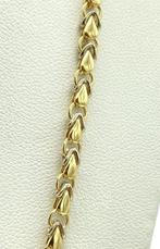 Halsketting - 18 karaat Geel goud, Witgoud - 0.02ct. tw., Sieraden, Tassen en Uiterlijk, Kettingen, Nieuw