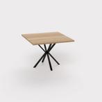 Eettafel Four Vierkant Eikenhout stalen twister onderstel