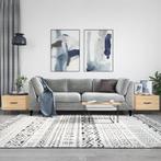 vidaXL Salontafels 2 st 50x50x40 cm bewerkt hout sonoma, 50 tot 100 cm, Verzenden, Nieuw, 50 tot 100 cm