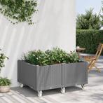 vidaXL Plantenbak met wielen 100x80x54 cm polypropeen, Verzenden, Nieuw, Kunststof