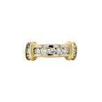 Bicolour gouden ring met diamant 18 krt, Nieuw, Ophalen of Verzenden