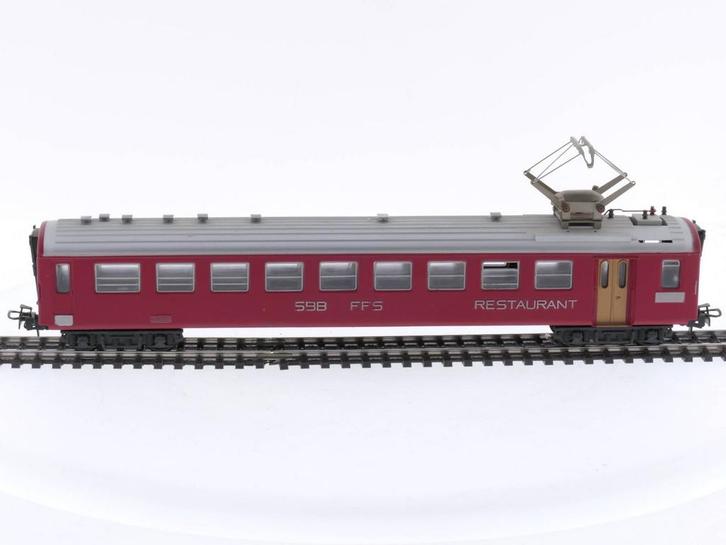Schaal H0 HAG No. 405 restaurantwagen van de SBB #P75, Hobby en Vrije tijd, Modeltreinen | H0, Wisselstroom, Overige typen, Zo goed als nieuw