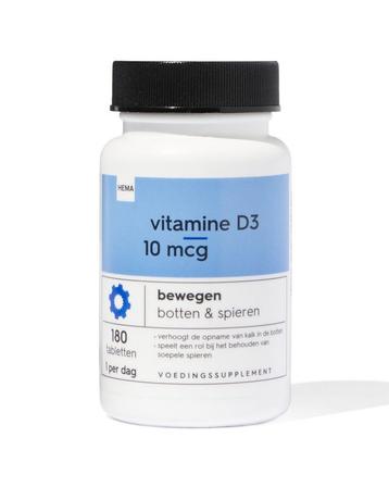 HEMA Vitamine D3 10mcg - 180 stuks beschikbaar voor biedingen
