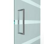 U-greep rond voor glazen deur ø 25mm - L: 525x500mm - chroom, Doe-het-zelf en Verbouw, Deuren en Horren, Ophalen of Verzenden