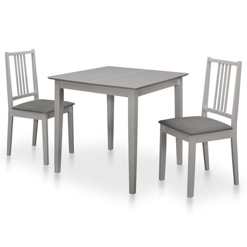 vidaXL 3-delige Eethoek MDF grijs, Huis en Inrichting, Complete eetkamers, Nieuw, Verzenden