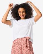 HEMA Dames t-shirt Evie met linnen wit, Verzenden, Nieuw