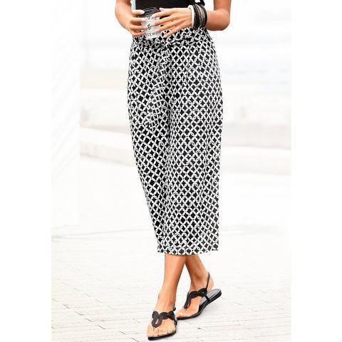 Lascana Culotte met all-over print, 7/8 broek, jersey, Kleding | Dames, Broeken en Pantalons, Nieuw, Verzenden