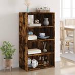 vidaXL buffetkast 70x41x124 cm bewerkt hout gerookt, Huis en Inrichting, Kasten | Buffetkasten, Verzenden, 100 tot 150 cm, Nieuw