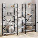 vidaXL Boekenkast 160x28,5x136,5 cm bewerkt hout grijs, Huis en Inrichting, Verzenden, Nieuw, Overige houtsoorten