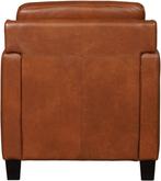 Cognac leren landelijke fauteuils - poot hout zwart - Grana, Nieuw, Ophalen of Verzenden, Landelijk, 50 tot 75 cm