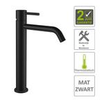 Wastafelmengkraan BWS Exclusive XL 1-hendel Mat Zwart, Ophalen of Verzenden, Nieuw, Chroom, Kraan