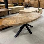 Visgraat Tafel Mango 220 x 105cm, Huis en Inrichting, Kasten | Televisiemeubels, Ophalen of Verzenden, Nieuw