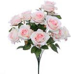 Zijden rozen cream pink peach open roos grote bloem boeket, Huis en Inrichting, Woonaccessoires | Kunstplanten en Kunstbloemen